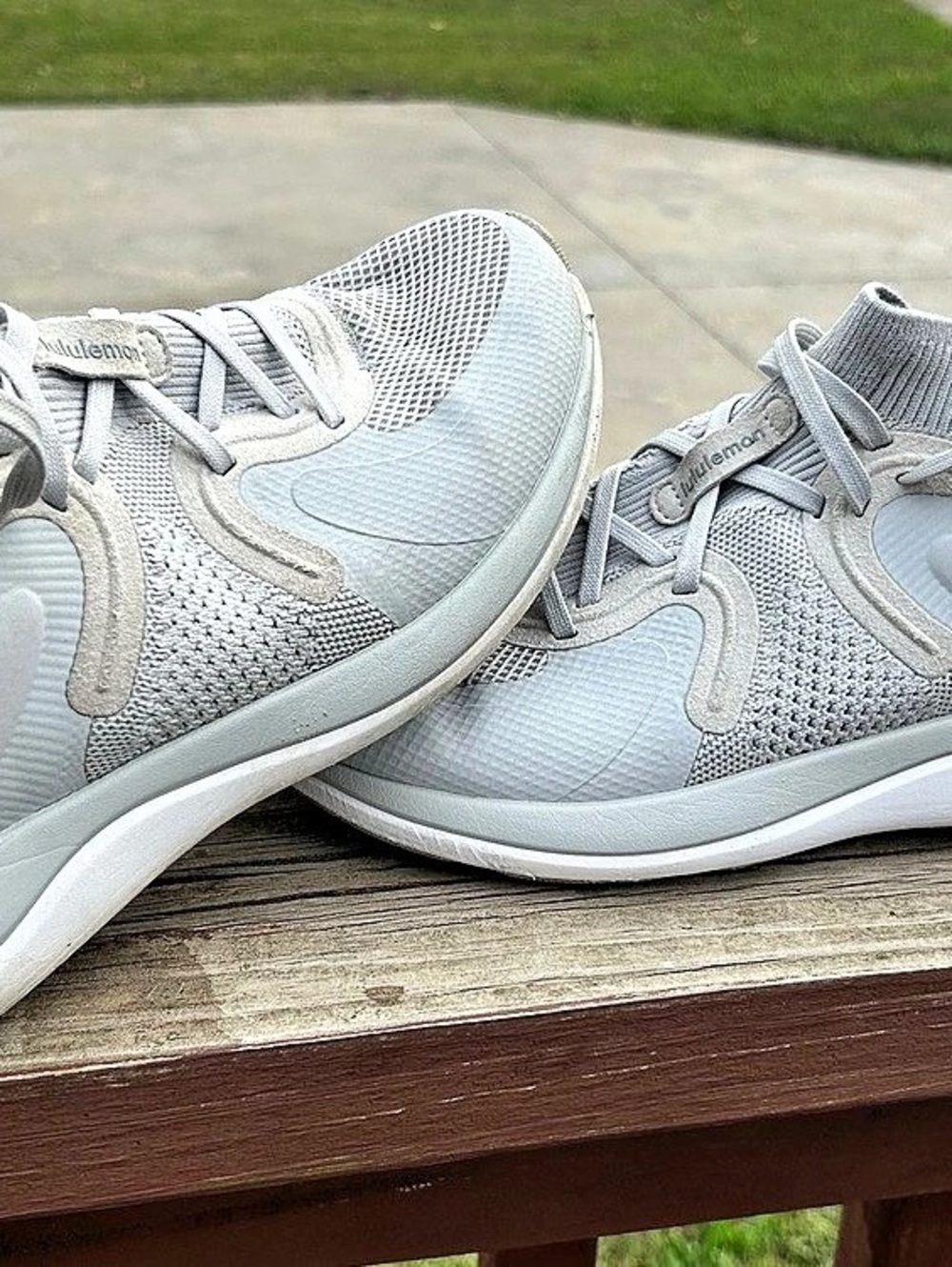 lululemon Chargefeel Mid Workout Shoe Women's Gray & White US 7.5